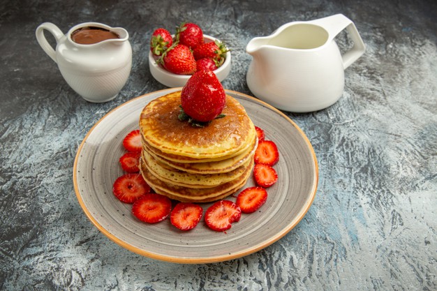 resep pancake strawberry